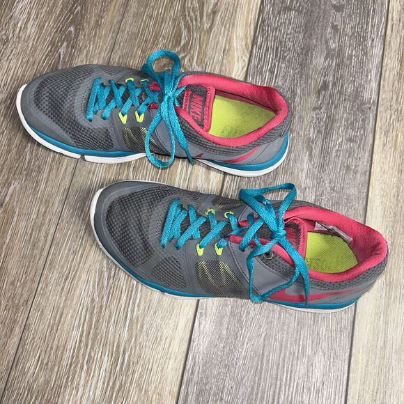 Nike Flex RN Gray Pink Blue Running Sneaker Shoes 642767-063 Women’s US Size 7.5 - Picture 6 of 11